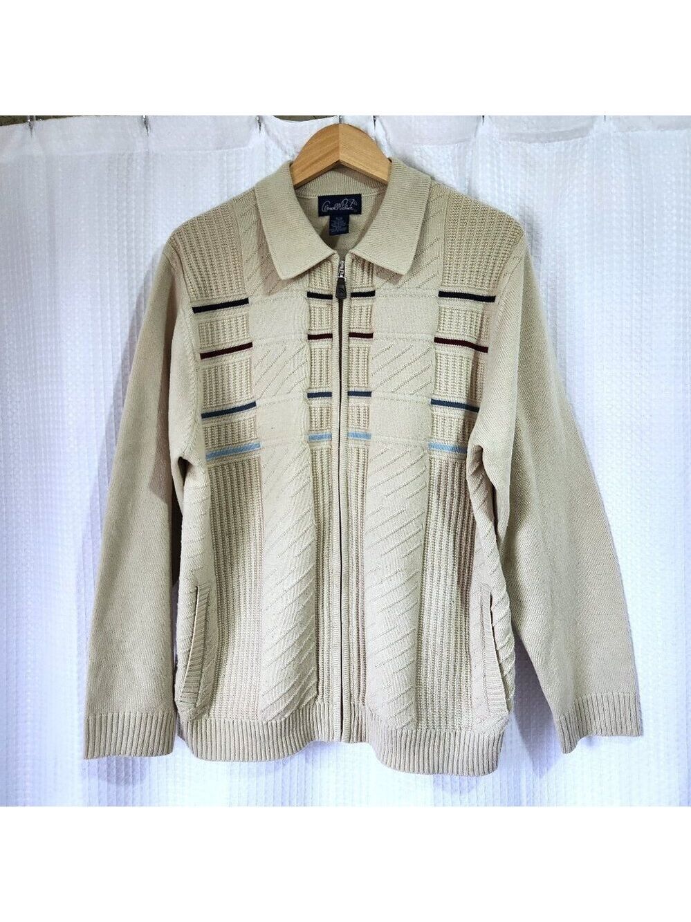 Arnold Palmer Men’s M Cardigan Sweater Vintage Knit Button Front
